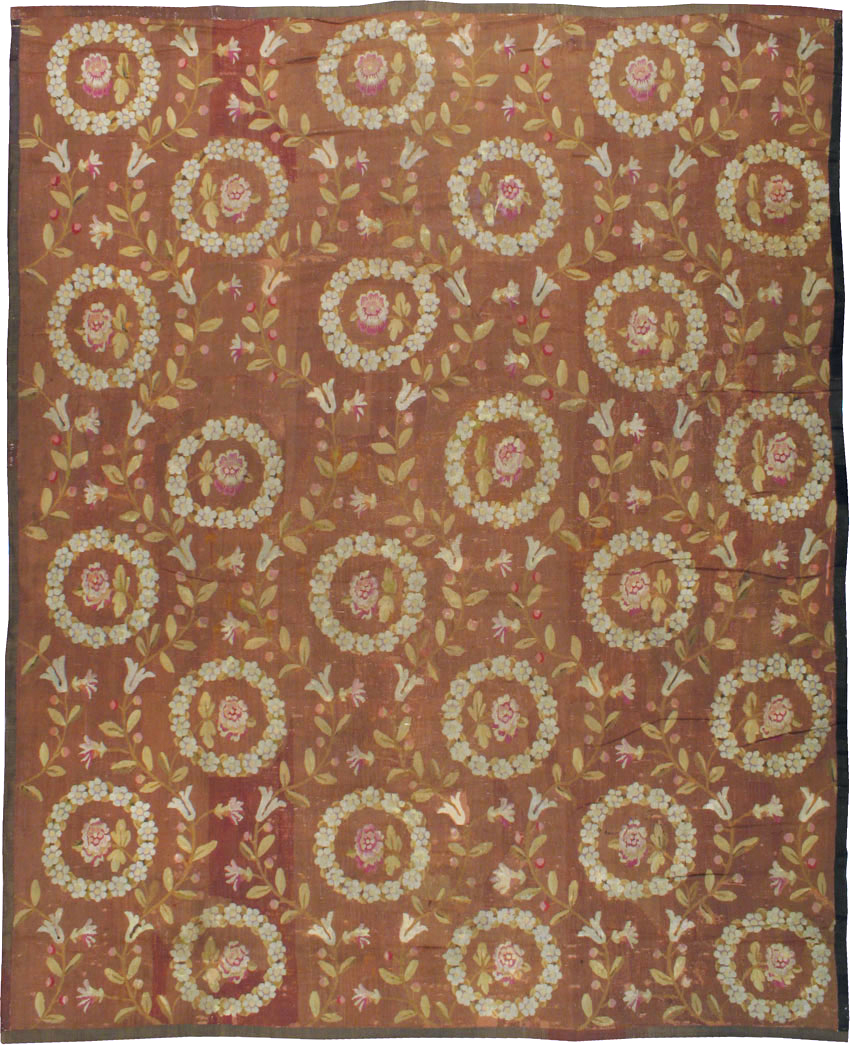 Antique French Aubusson Carpet, No.10022 - Galerie Shabab