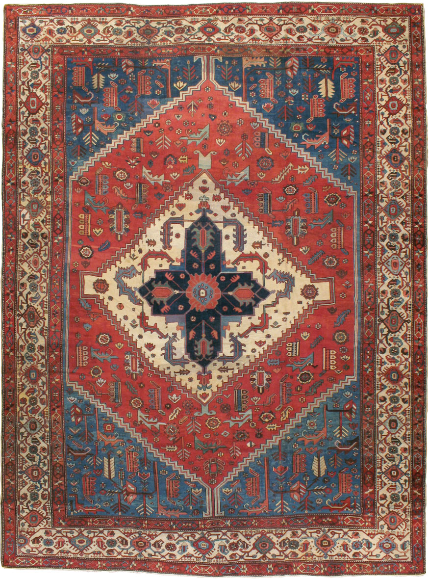 Antique Persian Bakshaish Carpet, No.10031 - Galerie Shabab