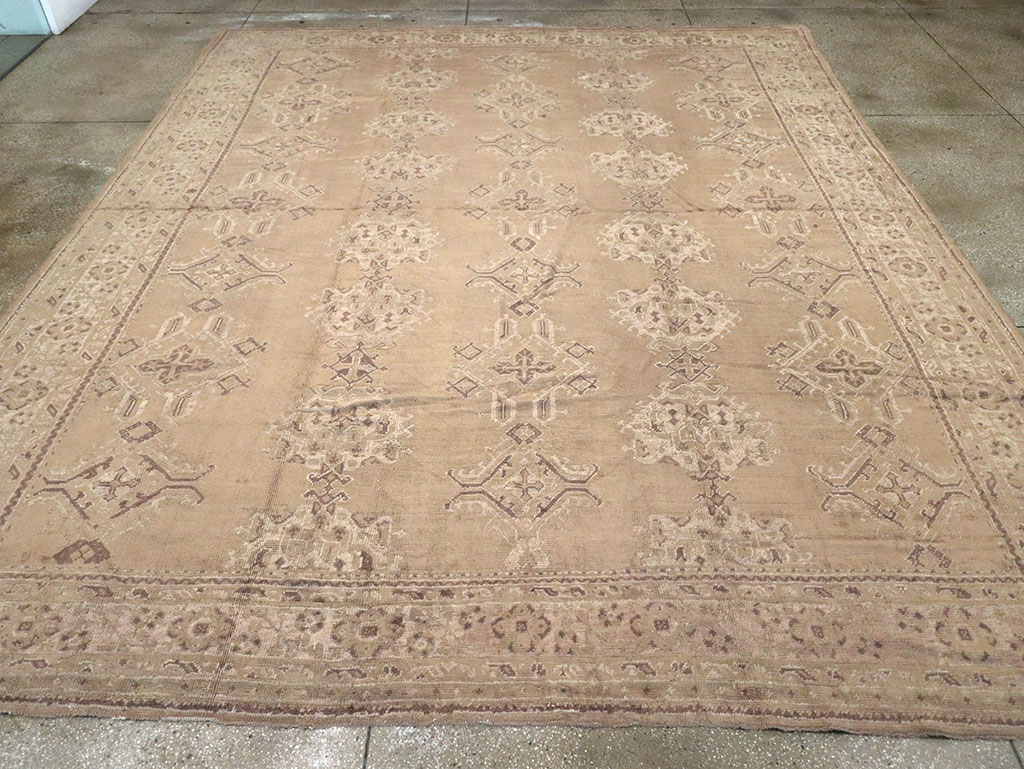 Vintage Turkish Oushak Carpet, No.10034 - Galerie Shabab