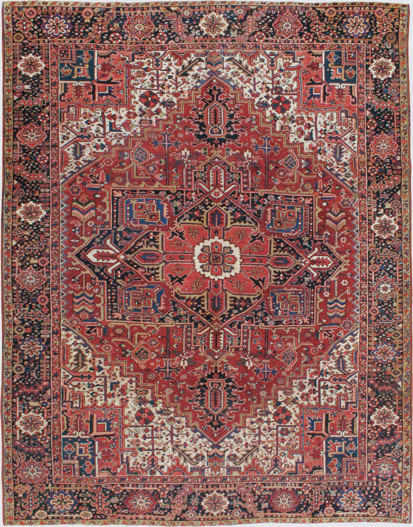 Vintage Persian Heriz Carpet, No.10053 - Galerie Shabab