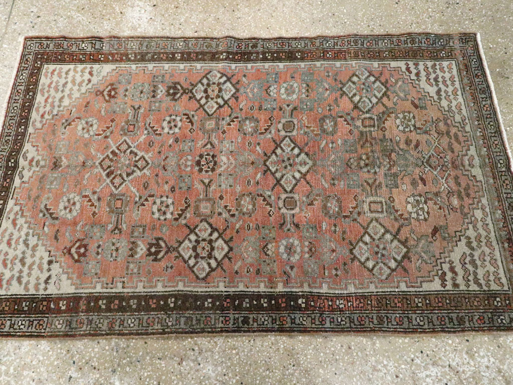 Antique Persian Malayer Throw Rug, No.10082 - Galerie Shabab