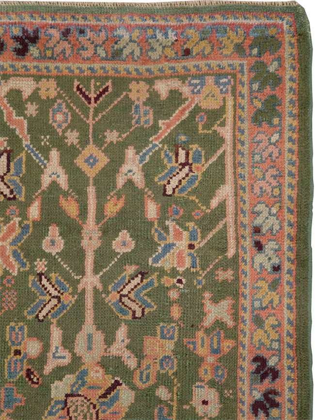 Antique Turkish Oushak Throw Rug, No.10096 - Galerie Shabab
