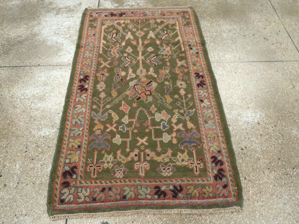 Antique Turkish Oushak Throw Rug, No.10096 - Galerie Shabab