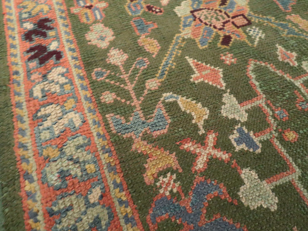 Antique Turkish Oushak Throw Rug, No.10096 - Galerie Shabab