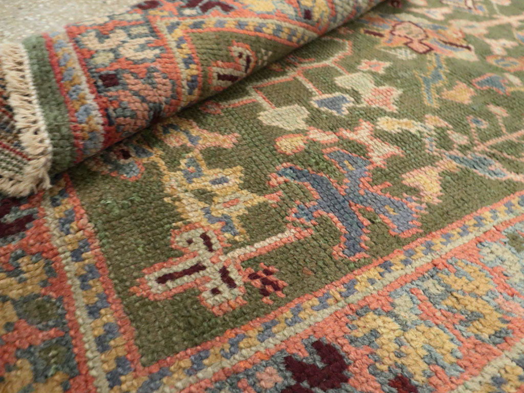 Antique Turkish Oushak Throw Rug, No.10096 - Galerie Shabab