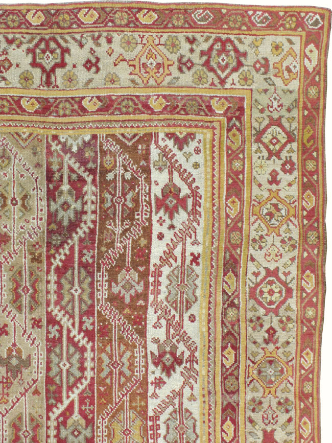 Antique Turkish Oushak Carpet, No.10142 - Galerie Shabab
