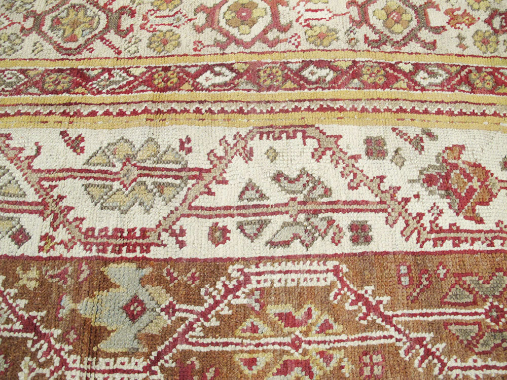 Antique Turkish Oushak Carpet, No.10142 - Galerie Shabab