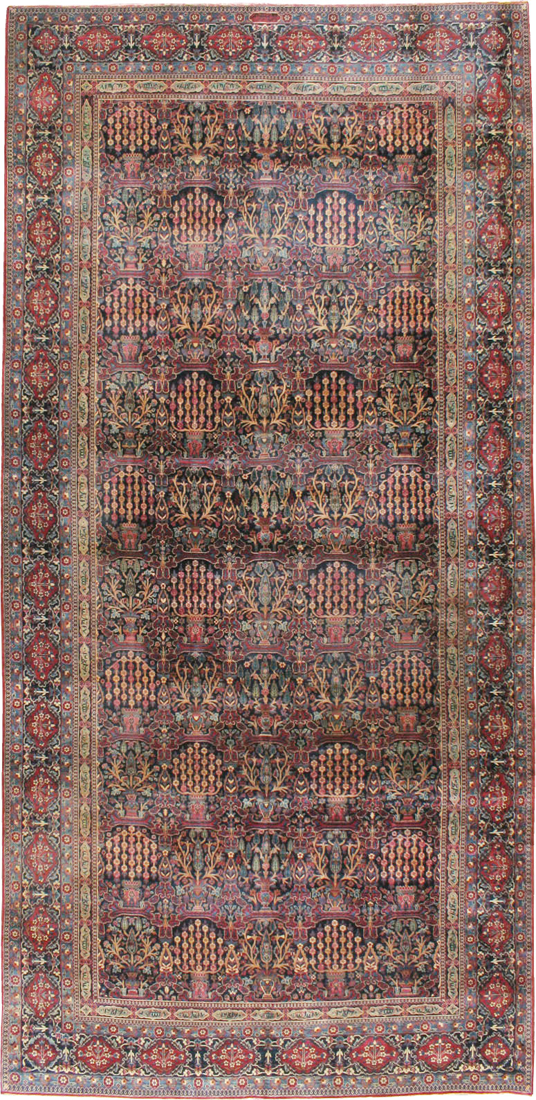 Antique Persian Lavar Kerman Carpet, No.10235 - Galerie Shabab