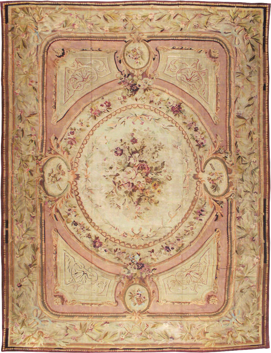 Antique French Aubusson Flatweave Carpet, No.10325 - Galerie Shabab