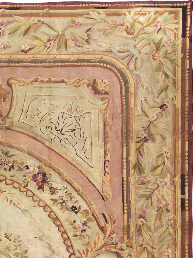 Antique French Aubusson Flatweave Carpet, No.10325 - Galerie Shabab