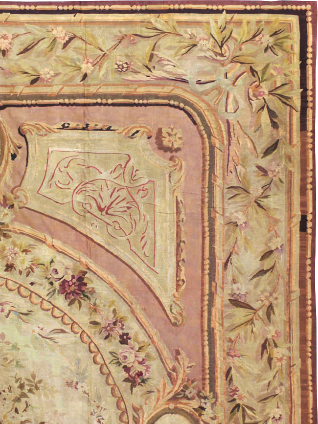 Antique French Aubusson Flatweave Carpet, No.10325 - Galerie Shabab
