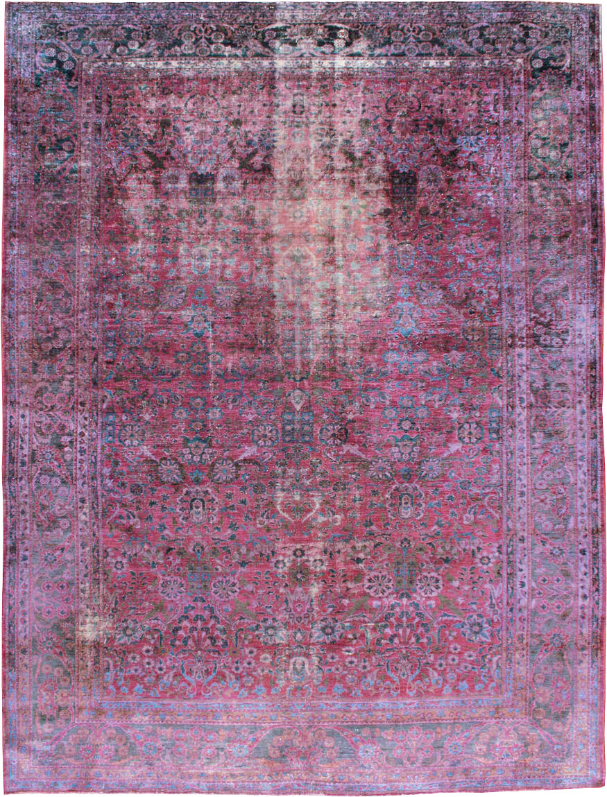 Antique Persian Overdyed Lilihan Carpet, No.10455 - Galerie Shabab