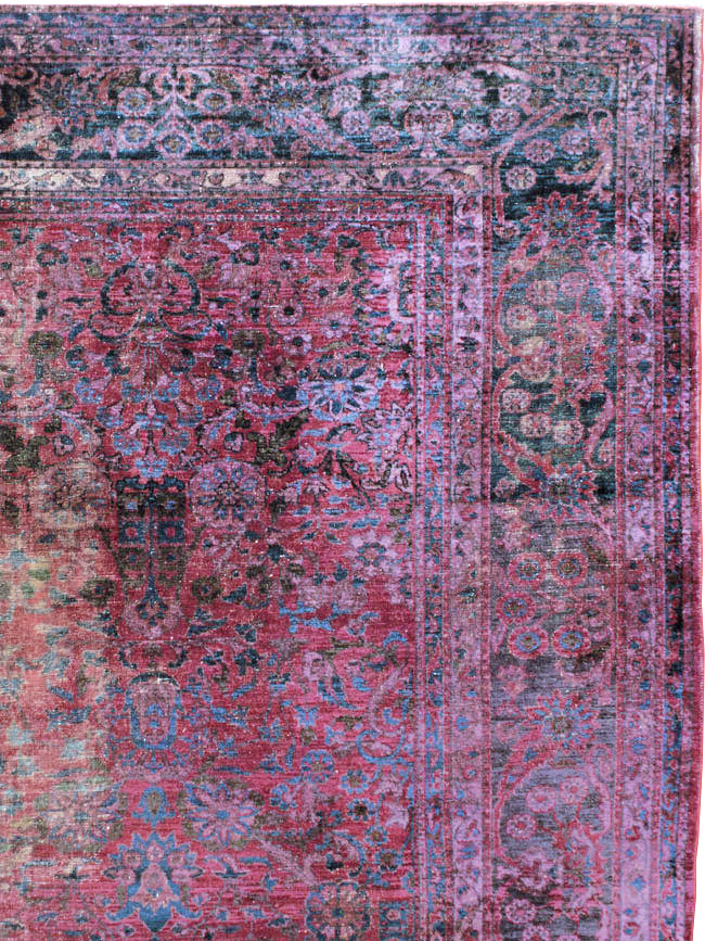 Antique Persian Overdyed Lilihan Carpet, No.10455 - Galerie Shabab