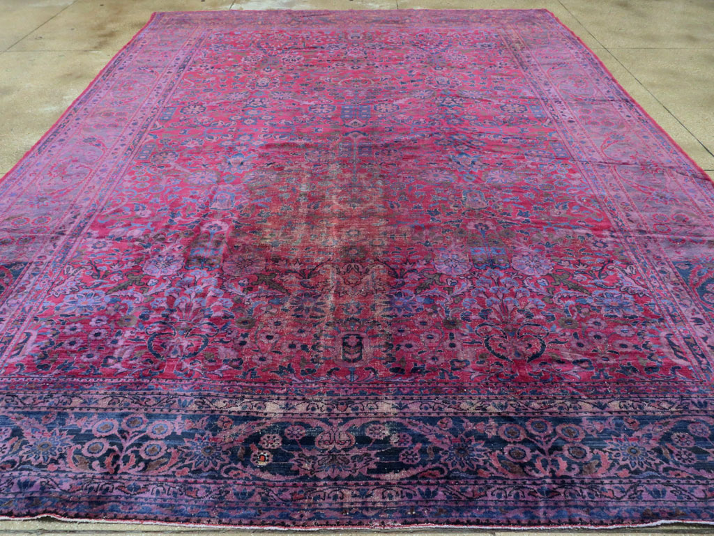 Antique Persian Overdyed Lilihan Carpet, No.10455 - Galerie Shabab
