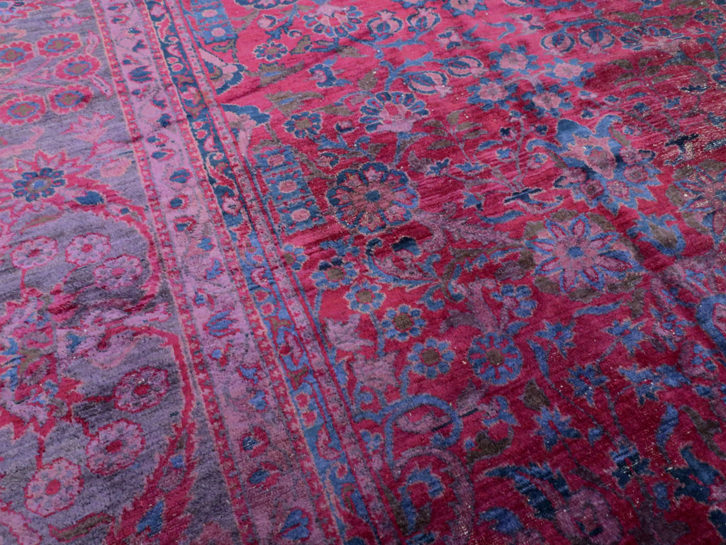 Antique Persian Overdyed Lilihan Carpet, No.10455 - Galerie Shabab