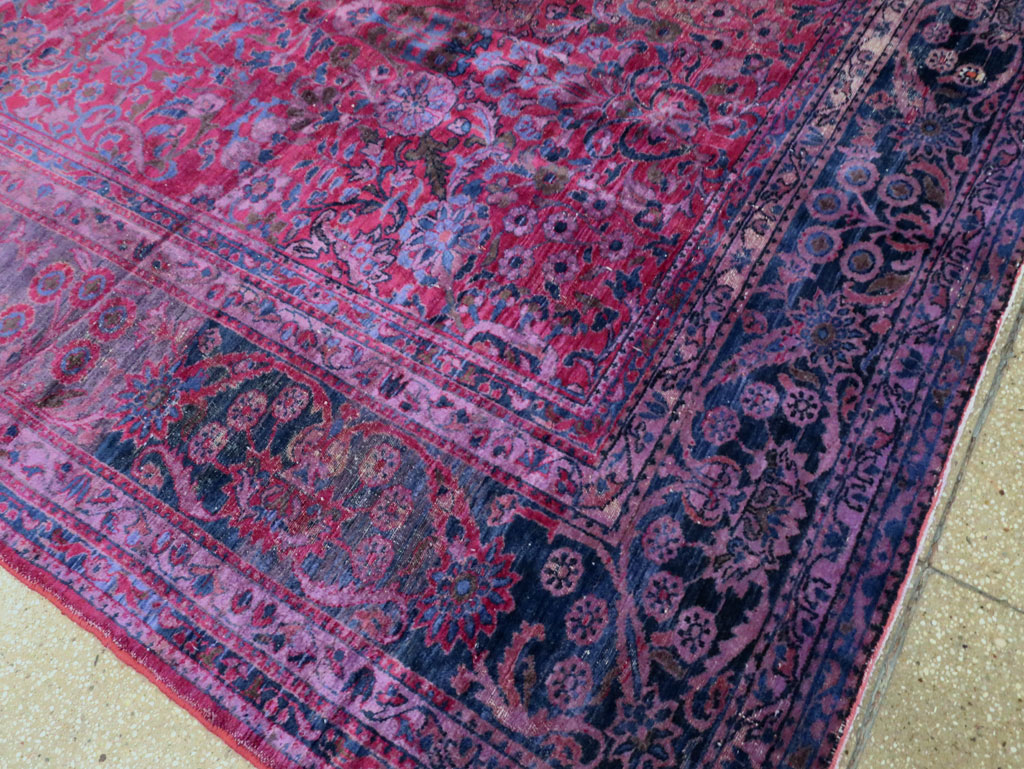 Antique Persian Overdyed Lilihan Carpet, No.10455 - Galerie Shabab