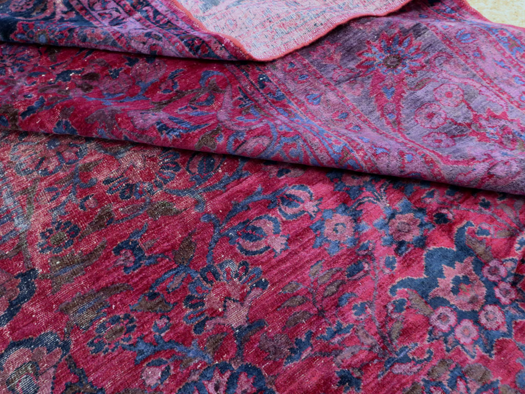 Antique Persian Overdyed Lilihan Carpet, No.10455 - Galerie Shabab