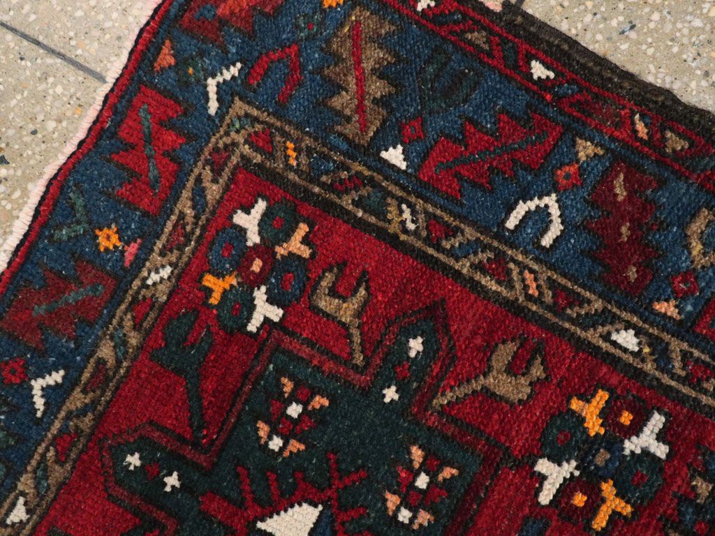 Antique Persian Karajeh Throw Rug, No.10516 - Galerie Shabab