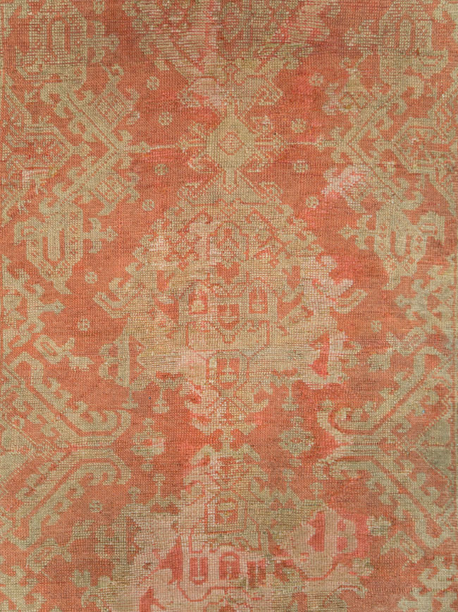Vintage Turkish Oushak Wide Gallery Runner, No.10531 - Galerie Shabab
