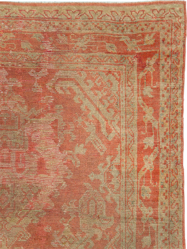 Vintage Turkish Oushak Wide Gallery Runner, No.10531 - Galerie Shabab
