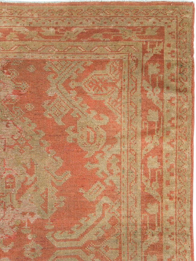 Vintage Turkish Oushak Wide Gallery Runner, No.10531 - Galerie Shabab