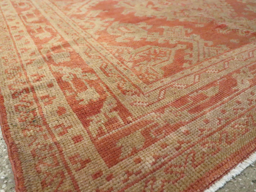 Vintage Turkish Oushak Wide Gallery Runner, No.10531 - Galerie Shabab