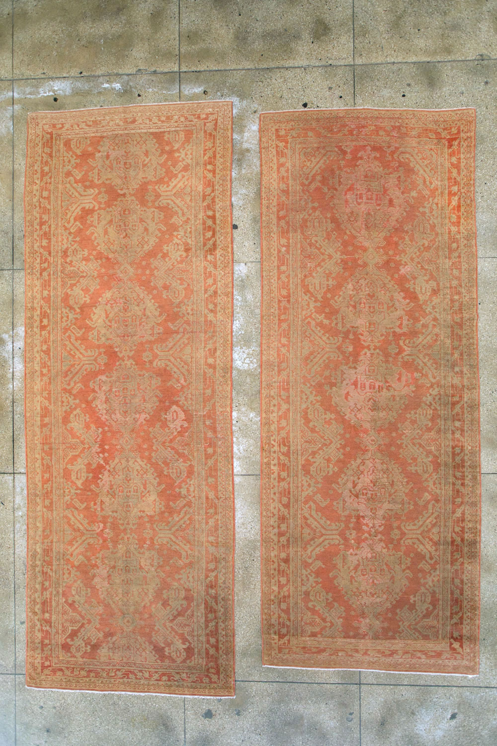Vintage Turkish Oushak Wide Gallery Runner, No.10531 - Galerie Shabab