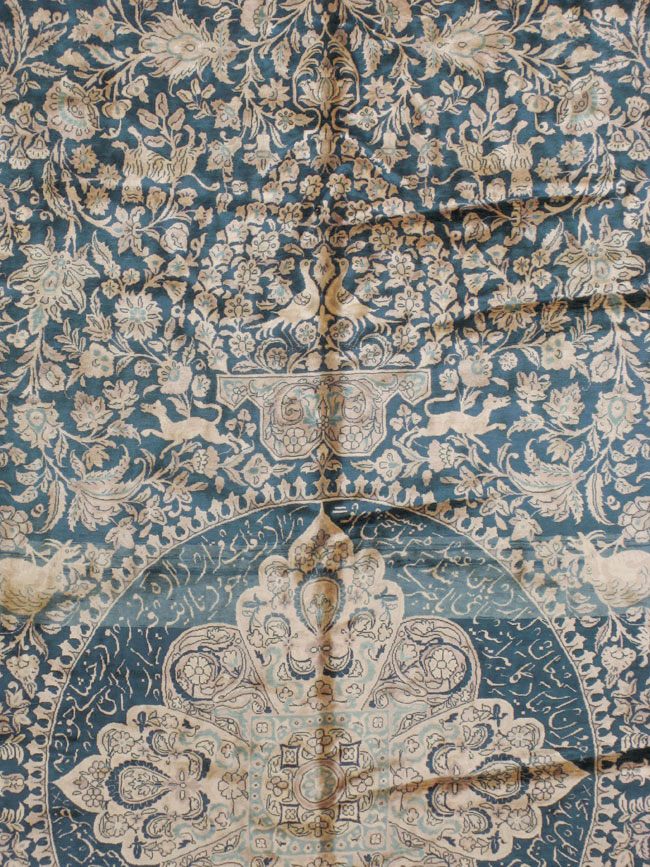 Antique Indian Kashan Carpet, No.10600 - Galerie Shabab