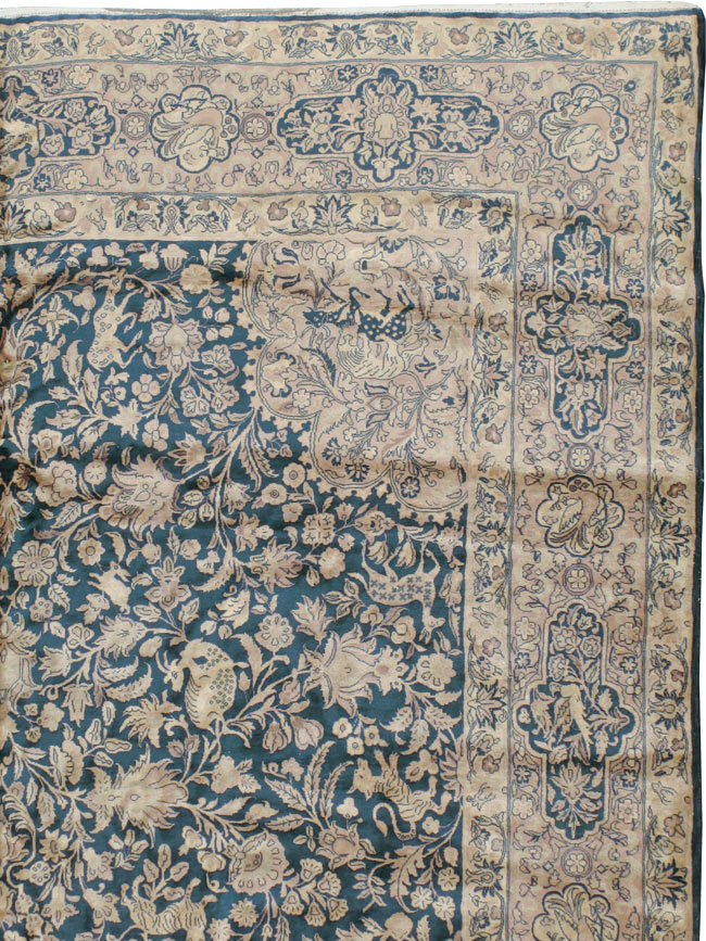 Antique Indian Kashan Carpet, No.10600 - Galerie Shabab