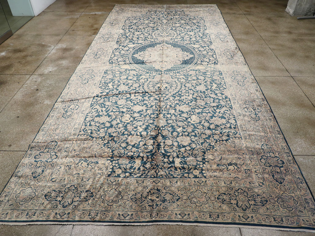 Antique Indian Kashan Carpet, No.10600 - Galerie Shabab