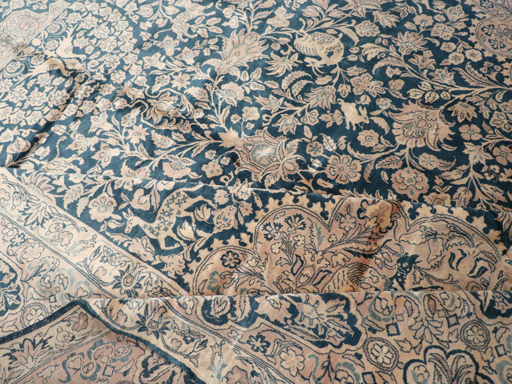 Antique Indian Kashan Carpet, No.10600 - Galerie Shabab