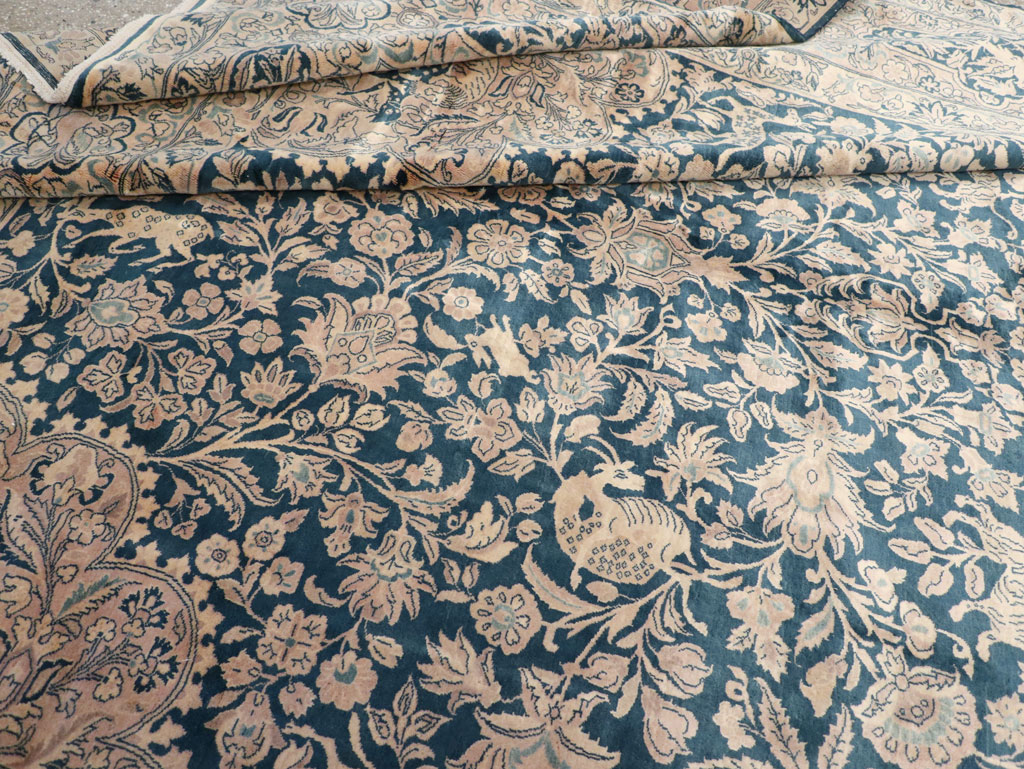 Antique Indian Kashan Carpet, No.10600 - Galerie Shabab