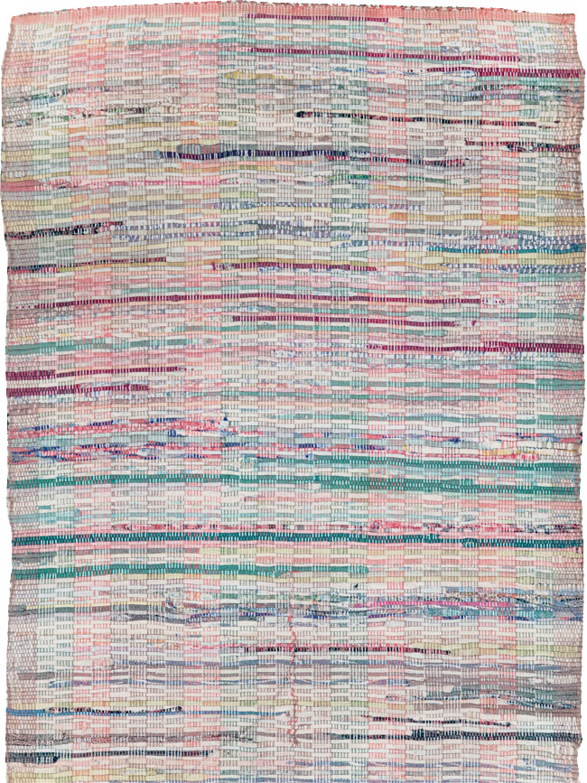 Vintage American Rag Rug, No.10681 - Galerie Shabab