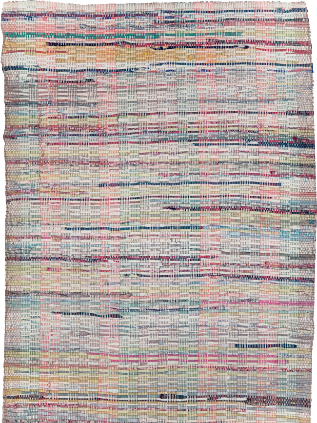Vintage American Rag Rug, No.10681 - Galerie Shabab