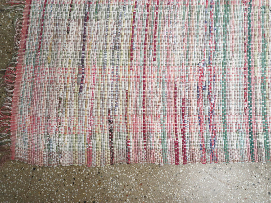 Vintage American Rag Rug, No.10681 - Galerie Shabab