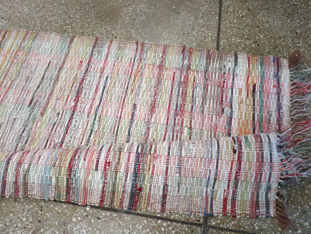 Vintage American Rag Rug, No.10681 - Galerie Shabab