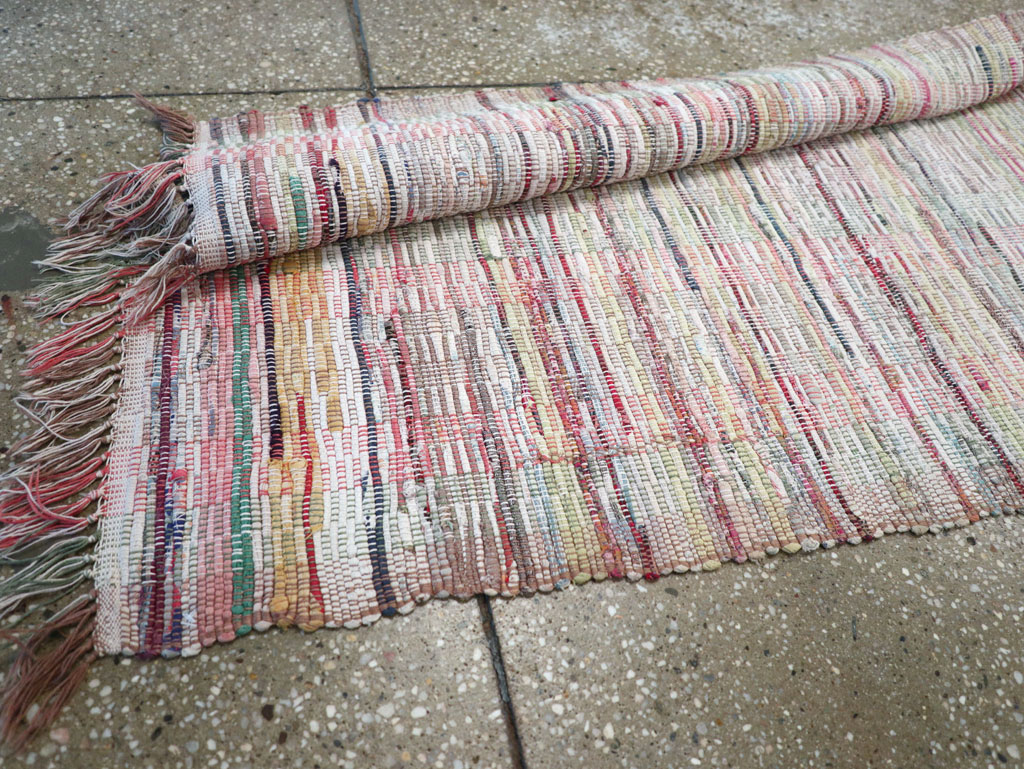 Vintage American Rag Rug, No.10681 - Galerie Shabab