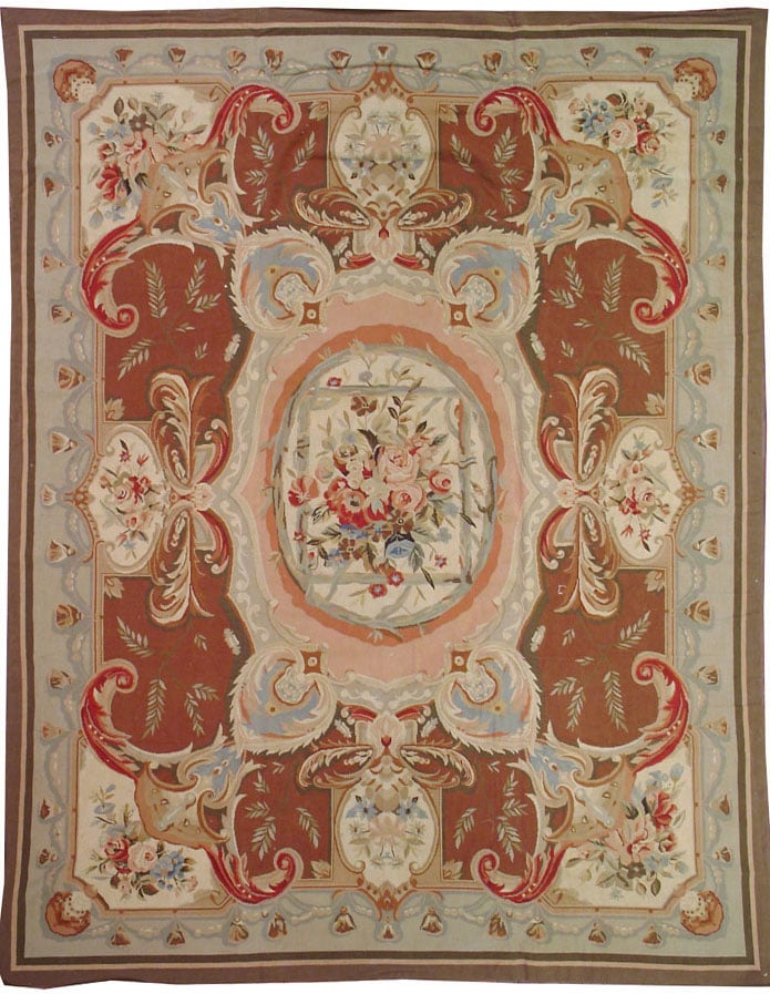 Modern English Needlepoint Small Room Size Carpet, No.10799 - Galerie Shabab