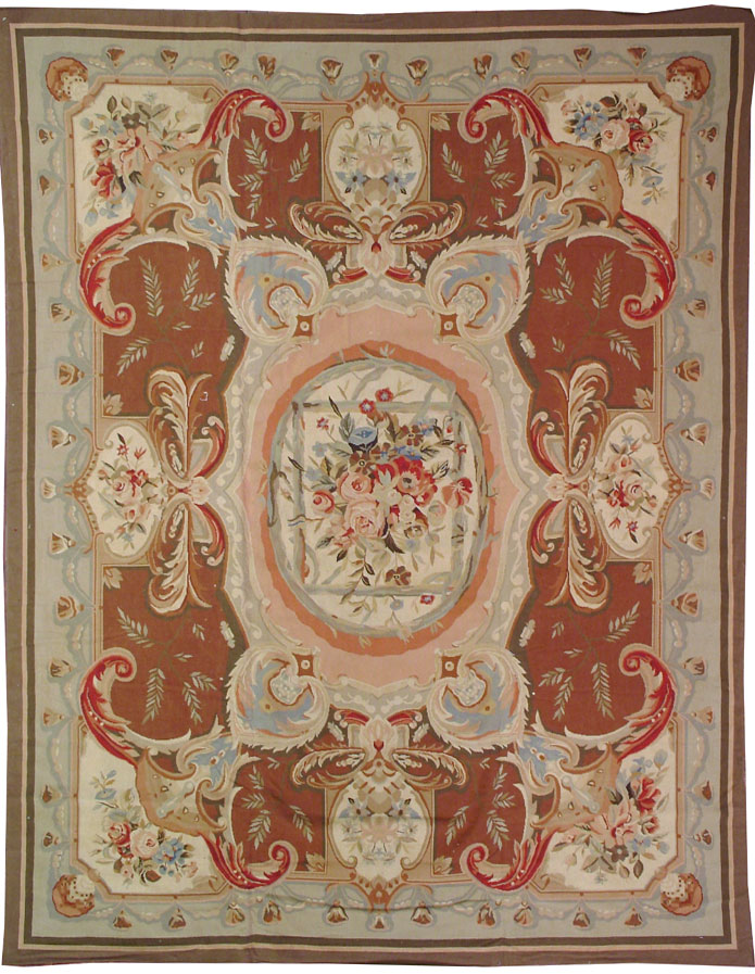 Modern English Needlepoint Small Room Size Carpet, No.10799 - Galerie Shabab