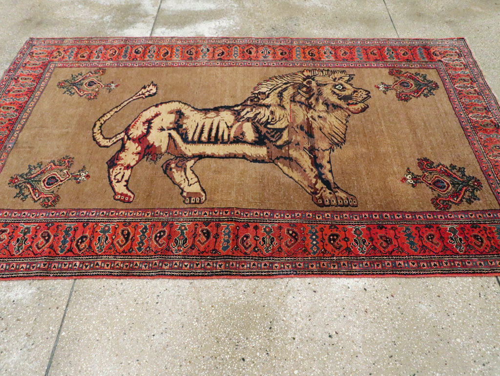 Antique Senneh Malayer Pictorial Rug, No.10816 - Galerie Shabab