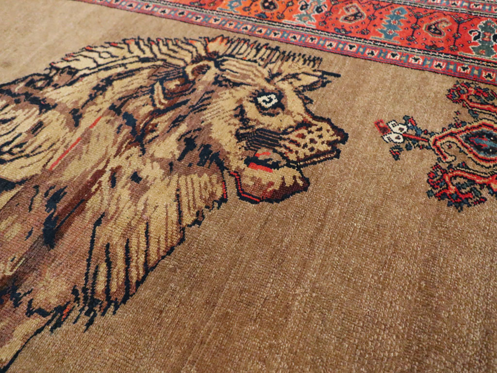 Antique Senneh Malayer Pictorial Rug, No.10816 - Galerie Shabab