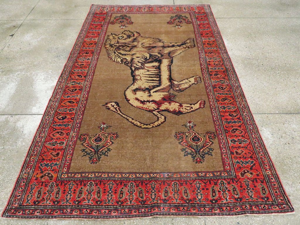 Antique Senneh Malayer Pictorial Rug, No.10816 - Galerie Shabab