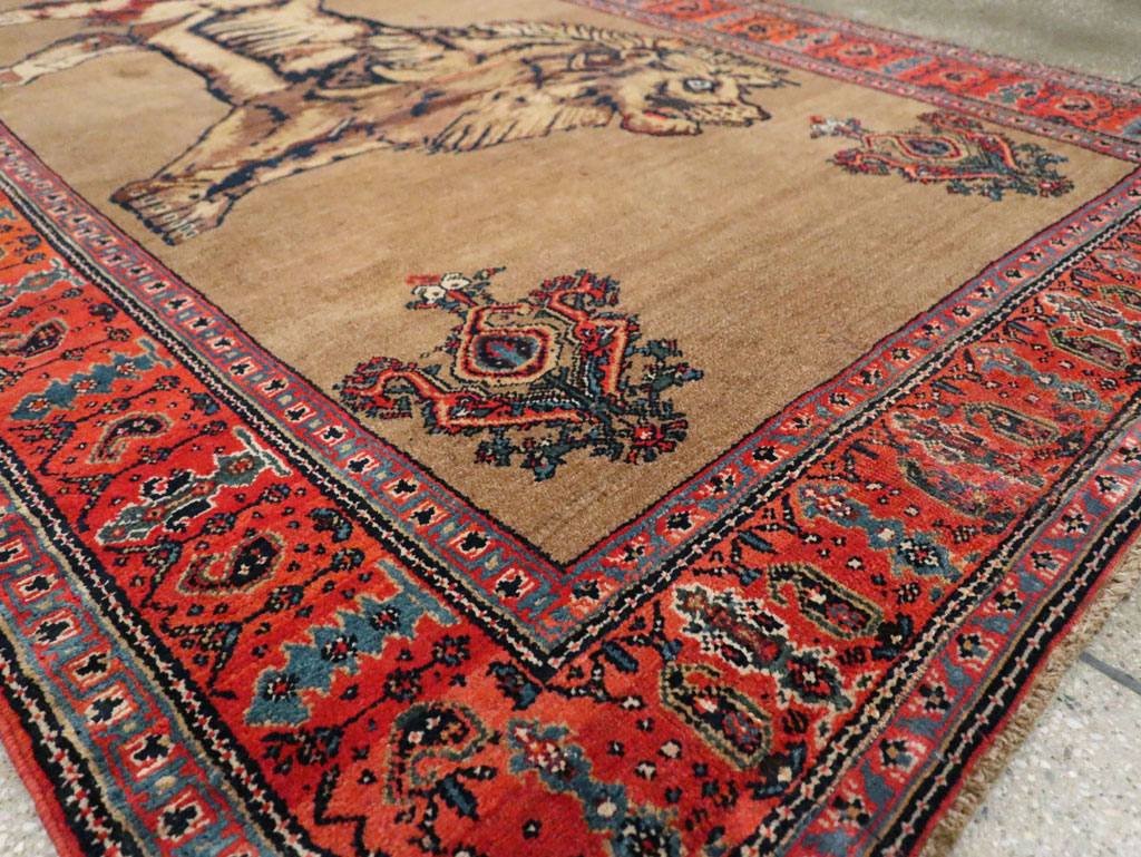 Antique Senneh Malayer Pictorial Rug, No.10816 - Galerie Shabab