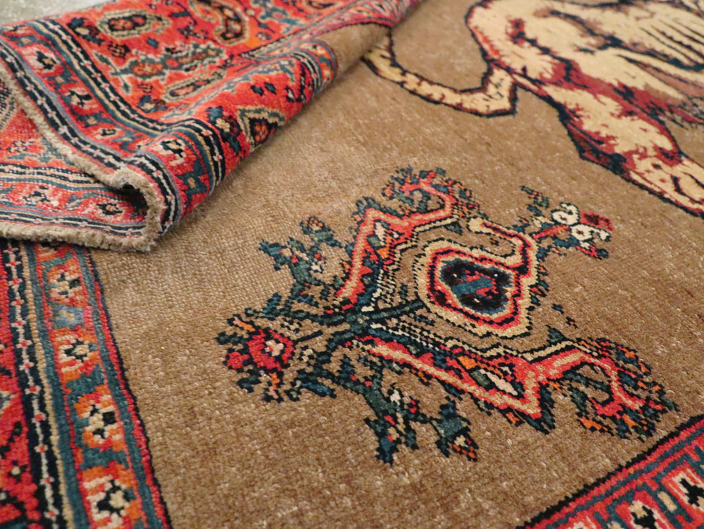 Antique Senneh Malayer Pictorial Rug, No.10816 - Galerie Shabab