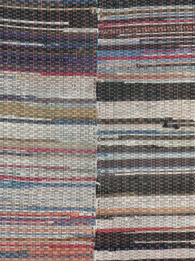 Vintage American Rag Rug, No.10817 - Galerie Shabab