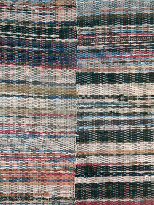 Vintage American Rag Rug, No.10817 - Galerie Shabab