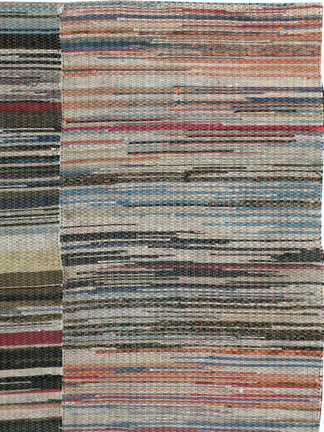 Vintage American Rag Rug, No.10817 - Galerie Shabab