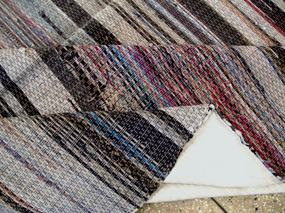 Vintage American Rag Rug, No.10817 - Galerie Shabab