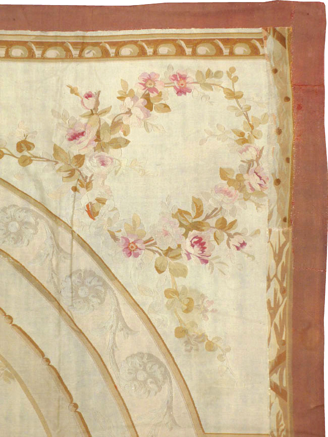 Antique French Aubusson Carpet, No.10892 - Galerie Shabab