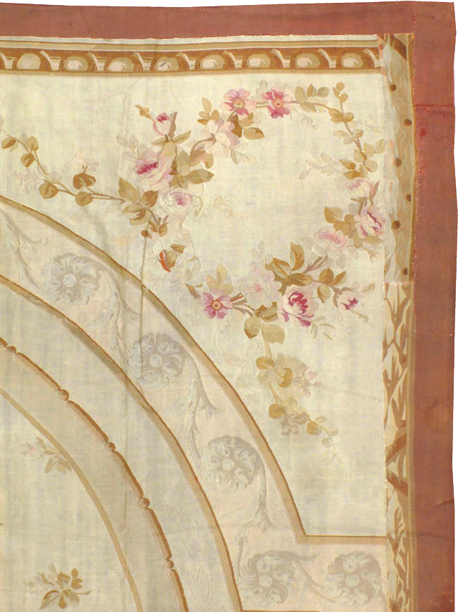 Antique French Aubusson Carpet, No.10892 - Galerie Shabab